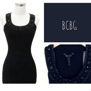 BCBG MaxAzria Black Bodycon Silk Knit Dress XS